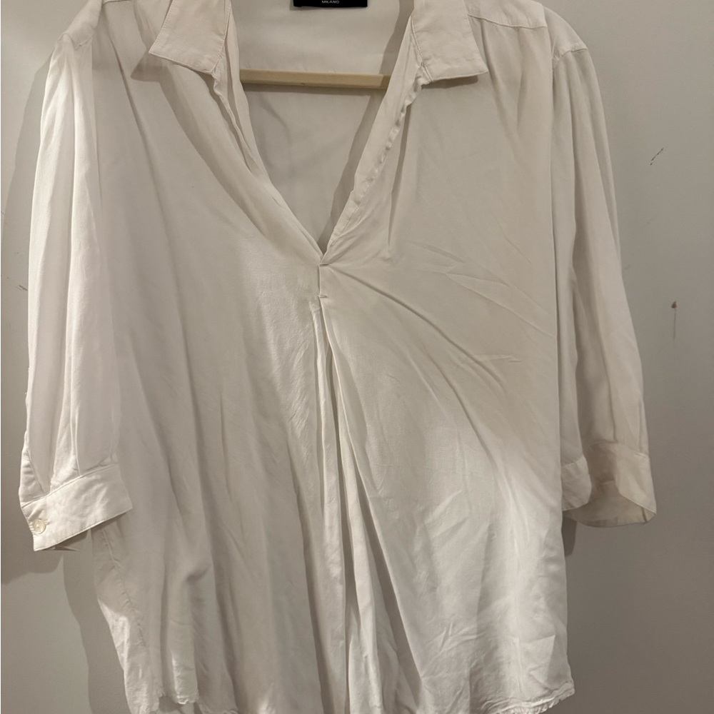 Pietro Brunelli White Maternity Button Down Shirt